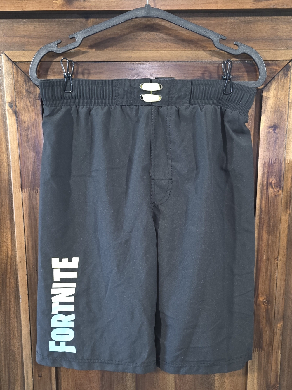 Fortnite Boys' Black Athletic Swim/Board Shorts